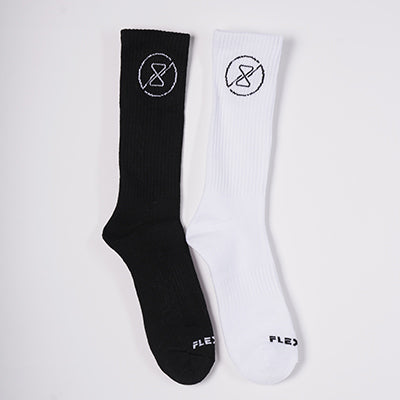 White - Black Socks