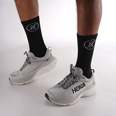 White - Black Socks
