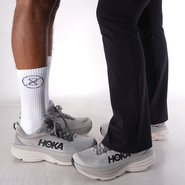 White - Black Socks